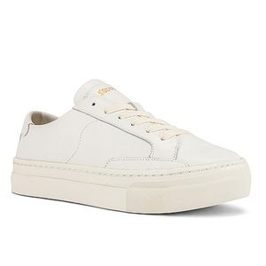 Soludos Ibiza Sneaker Platform Leather White Shoes